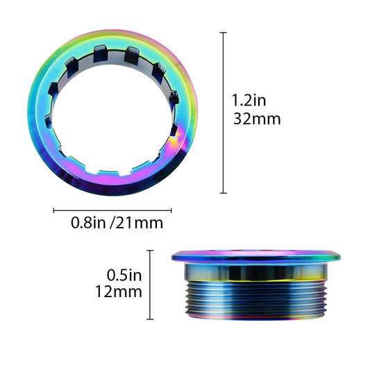 Bicycle 12 Speed titanium alloy Freewheel Lock Cover MS Hub Body For-SHIMANO M7100 6100 8100 9100 SLX XT XTR