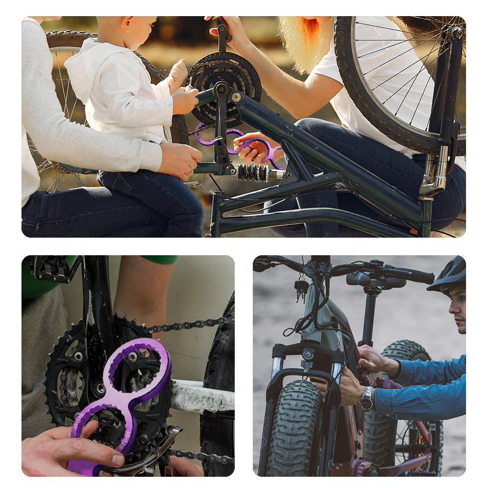8-in-1 Bike Bottom Bracket Wrench, Fits 90% of Market Bicycles, Compatible with SRAM, Shimano, and FSA, Professional Repair Tool
