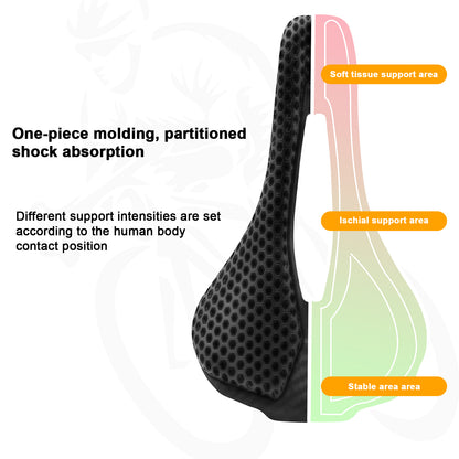 3D Printed Carbon Fiber Bike Saddle - Ultra Lightweight 150g, Ergonomic Comfort Seat for Road, MTB, BMX, XC & Gravel Bikes