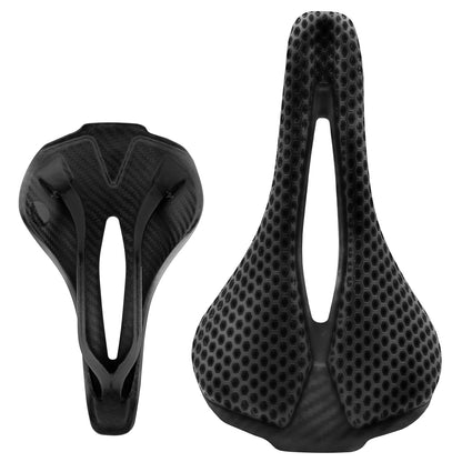 3D Printed Carbon Fiber Bike Saddle - Ultra Lightweight 150g, Ergonomic Comfort Seat for Road, MTB, BMX, XC & Gravel Bikes