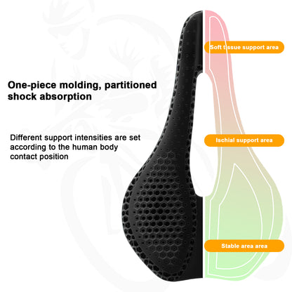 3D Printed Carbon Fiber Bike Saddle - Ultra Lightweight 165g, Ergonomic Comfort Seat for Road, MTB, BMX, XC & Gravel Bikes