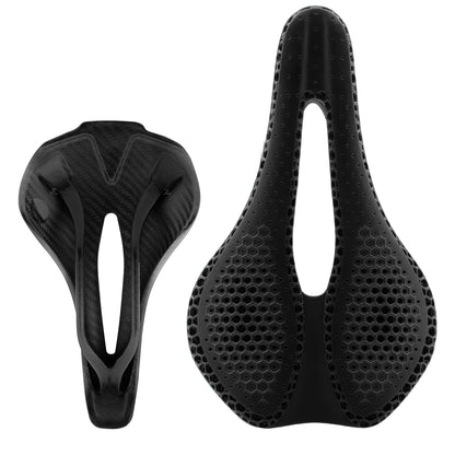3D Printed Carbon Fiber Bike Saddle - Ultra Lightweight 165g, Ergonomic Comfort Seat for Road, MTB, BMX, XC & Gravel Bikes