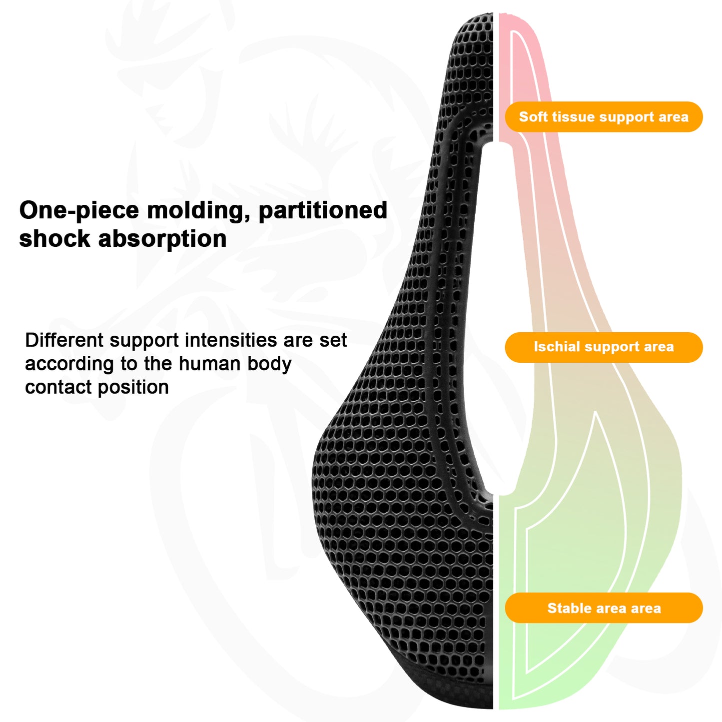 3D Printed Carbon Fiber Bike Saddle - Ultra Lightweight 185g, Ergonomic Comfort Seat for Road, MTB, BMX, XC & Gravel Bikes