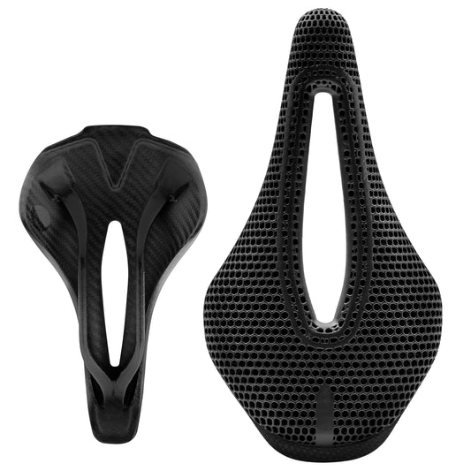 3D Printed Carbon Fiber Bike Saddle - Ultra Lightweight 185g, Ergonomic Comfort Seat for Road, MTB, BMX, XC & Gravel Bikes