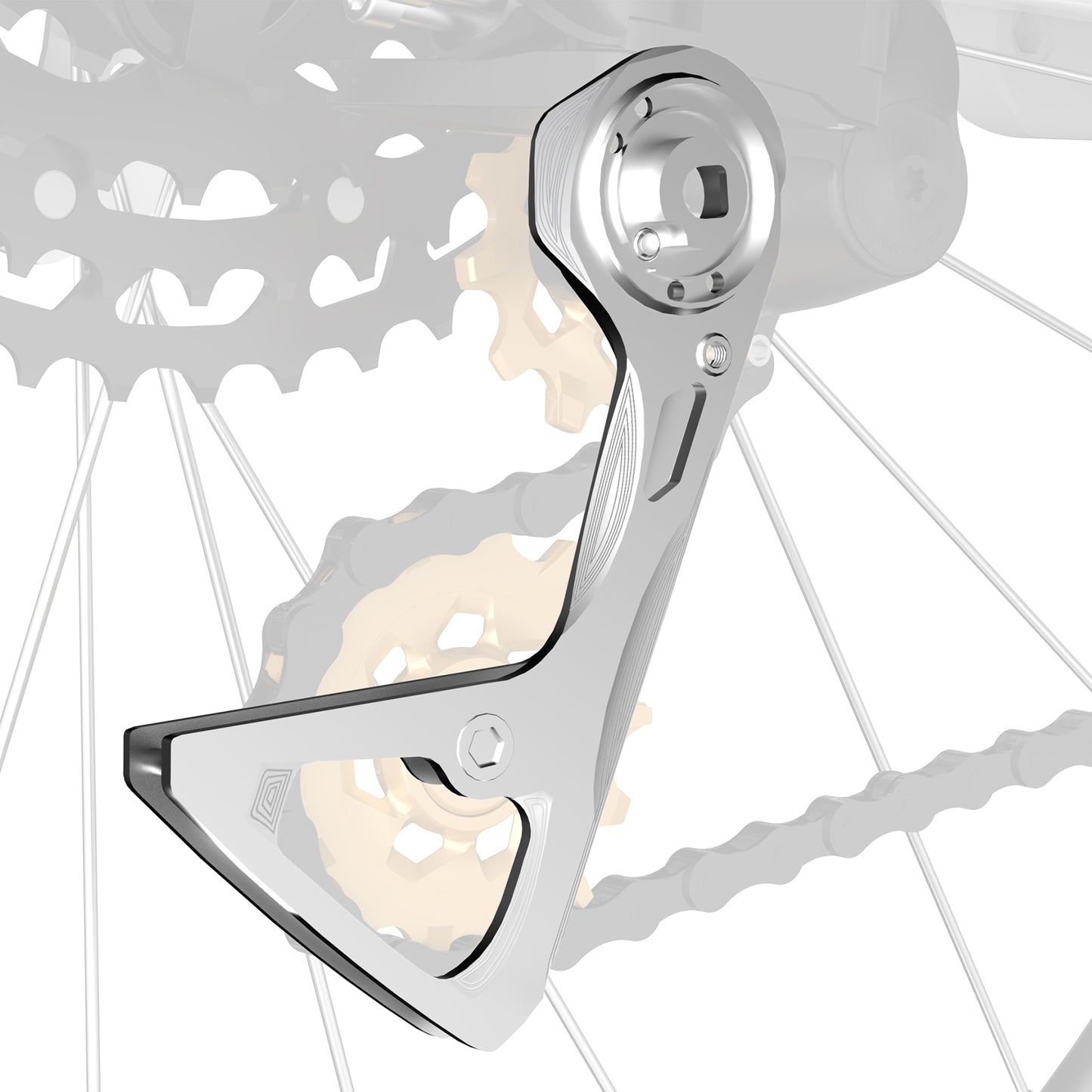 SRAM eTap AXS Derailleur Cage - Compatible with Red/Force/Rival/Apex, Fits 36T Cassette & XPLR Derailleurs, W/Titanium Screws + AXS Tool