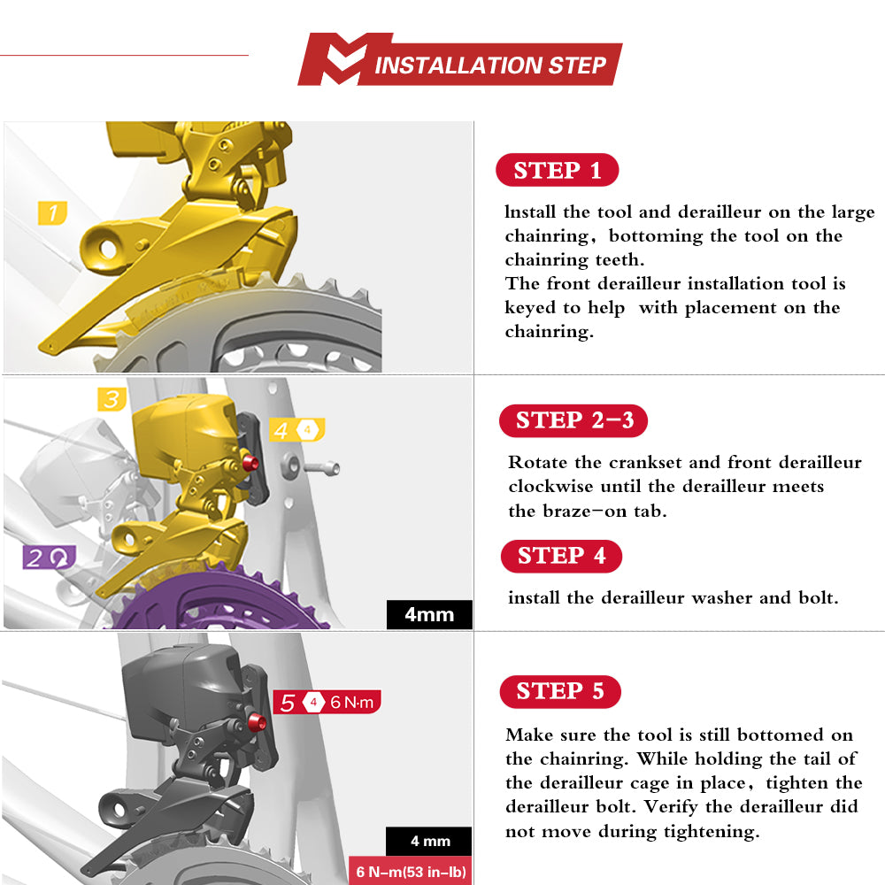 Bike FOR Sram AXS RED FORCE RIVAL Front Derailleur Setup Installing Tool 12 Speed Front transmission derailleur adjusting tool - GodLOL Cycling Tour