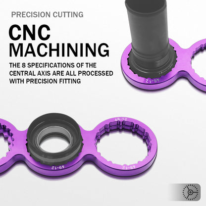 8-in-1 Bike Bottom Bracket Wrench, Fits 90% of Market Bicycles, Compatible with SRAM, Shimano, and FSA, Professional Repair Tool