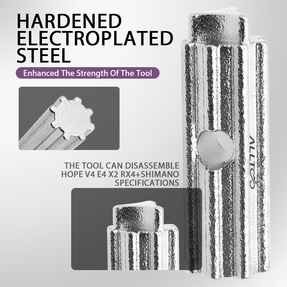 2 in 1 Bicycle Hydraulic Brake Caliper Cover Wrench, Bicycle Piston Cover Removal and Installation Tool for Hope Tech4 Tech3 V4 E4 X2 RX4+