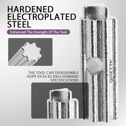 2 in 1 Bicycle Hydraulic Brake Caliper Cover Wrench, Bicycle Piston Cover Removal and Installation Tool for Hope Tech4 Tech3 V4 E4 X2 RX4+