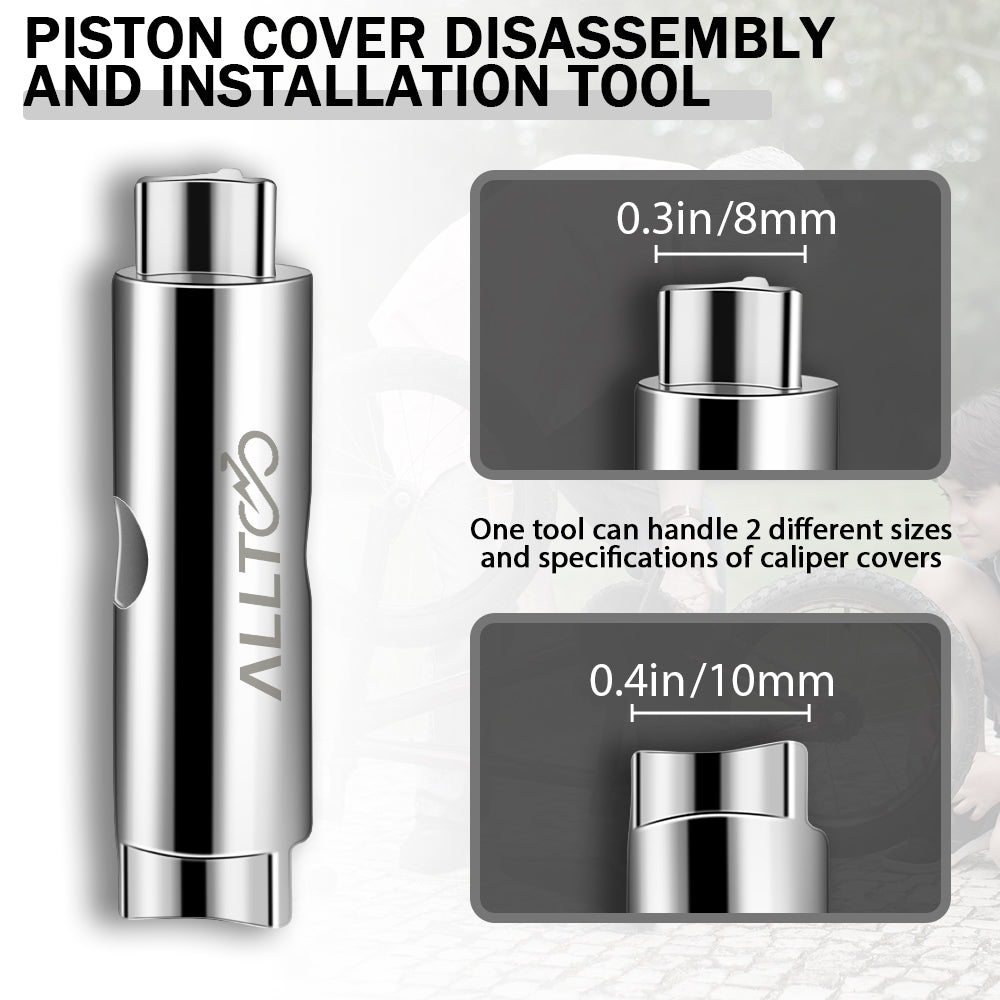 2 in 1 Bicycle Hydraulic Brake Caliper Cover Wrench, Bicycle Piston Cover Removal and Installation Tool for Hope Tech4 Tech3 V4 E4 X2 RX4+