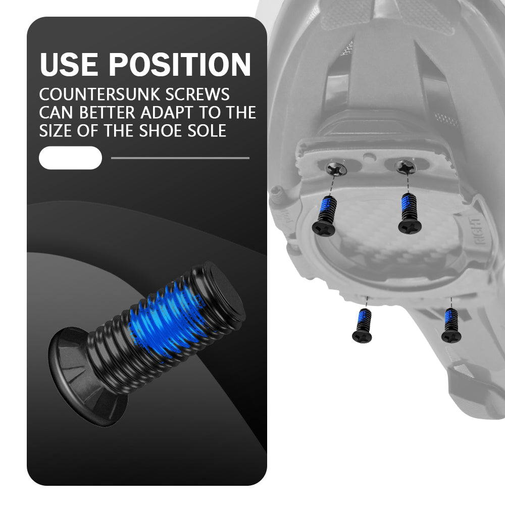 8PCS BikeFit Cleat Screws, 8.5mm, Phillips FOR Wahoo Speedplay Zero & ULA Walkable Cleat Fastening Screws