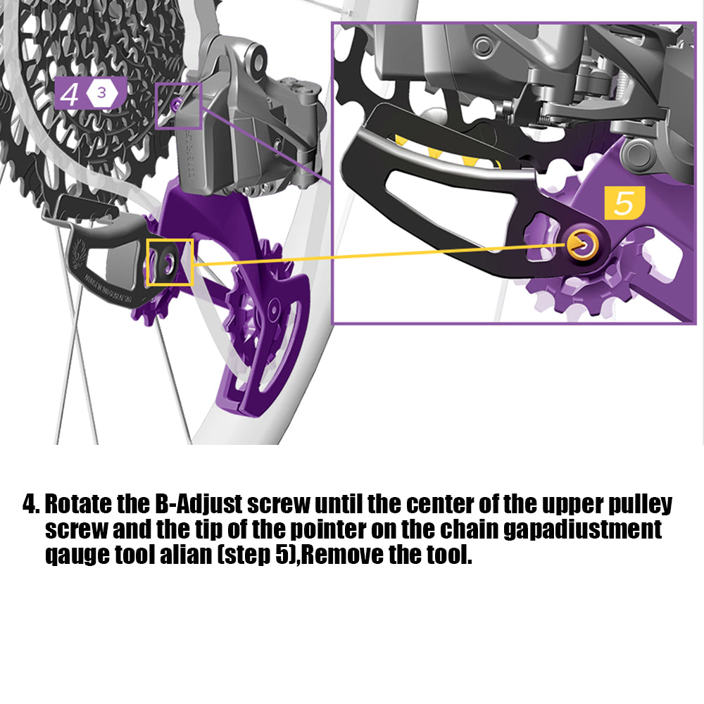 Bicycle Rear Derailleur Chain Gaps Adjustment Tool for SRAM Eagle 12s 50T/52T Rear Flywheel MTB Road Bike Chain Gauge Adujuster