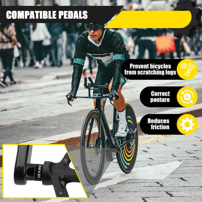 1 Pair Bicycle Pedal Extenders Adaptors, Fits for 9/16 inch Pedals & 1/2 inch Cranks Convert, for Bike Pedal Adapter, Black Bicycle Parts