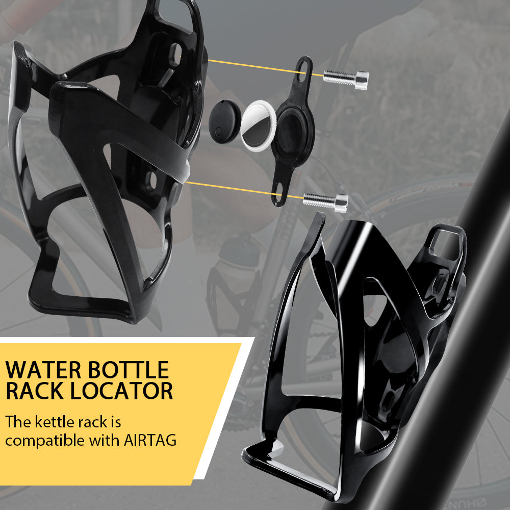 Airtag Bike Mount Hidden on Water Bottle Holder, Universal MTB Road Bike Anti-Theft GPS Tracker, Waterproof Airtag Holder & Drink Cup Cage for All Bicycle, Stealth Durable Plastic Bracket
