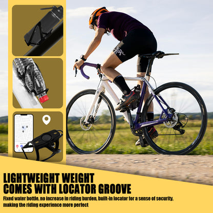 Airtag Bike Mount Hidden on Water Bottle Holder, Universal MTB Road Bike Anti-Theft GPS Tracker, Waterproof Airtag Holder & Drink Cup Cage for All Bicycle, Stealth Durable Plastic Bracket