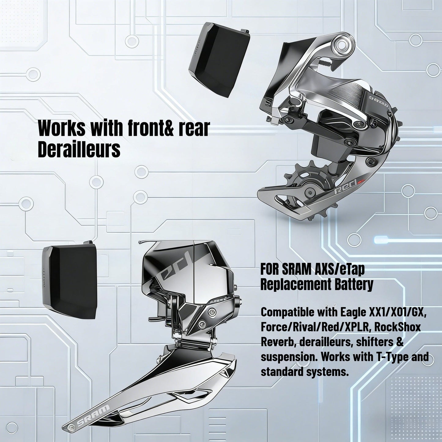 ALLTOO™ SRAM AXS Battery Replacement - 500mAh USB-C